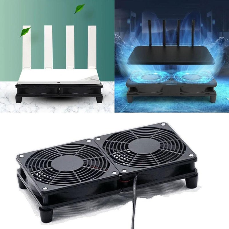USB Fans for Cooling,Ultra-Quiet Router Cooling Base,Fan Cooler, Used for Cooling and Reducing the Temperature of Computers, Routers, Laptop and Electrical Appliances - Image 2